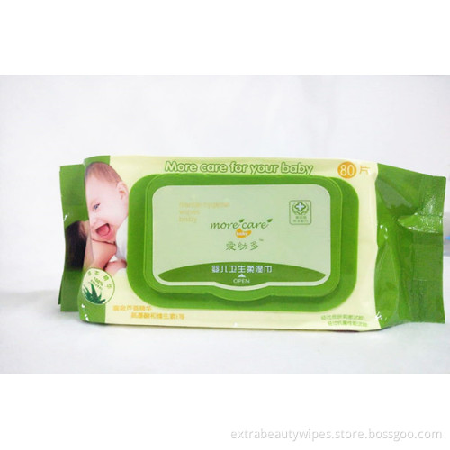 Caractéristique tissée unie Lingettes d&#39;eau de bébé naturel